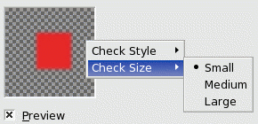 Kontextmenü der Vorschau